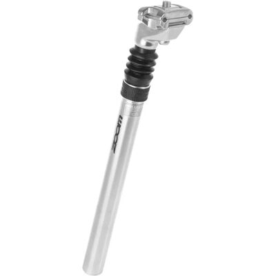 ZOOM Zilveren Zadelpen - Schokdempend, 35cm, Aluminium ZOOM Zilveren Zadelpen - Schokdempend, 35cm, Aluminium