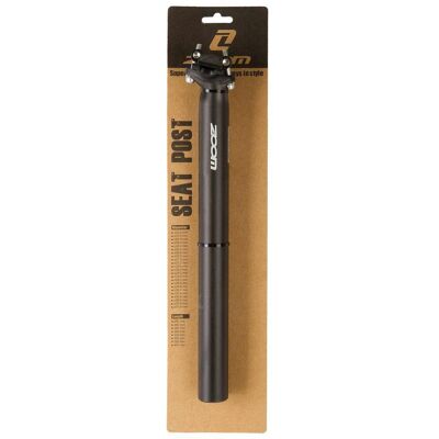 Zoom Zadelpen - 27,2 x 350 mm Aluminium Zwart Zoom Zadelpen - 27,2 x 350 mm Aluminium Zwart