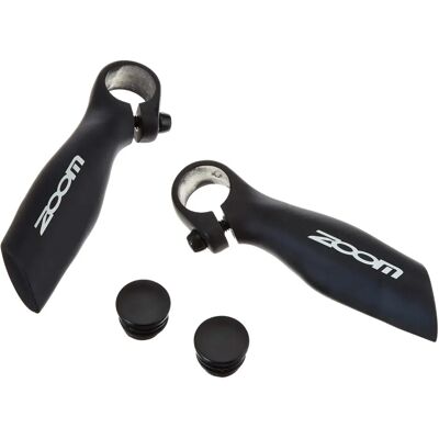 Zoom Fietsstuur Einde Cap - Anatomisch - Aluminium - Zwart Zoom Fietsstuur Einde Cap - Anatomisch - Aluminium - Zwart