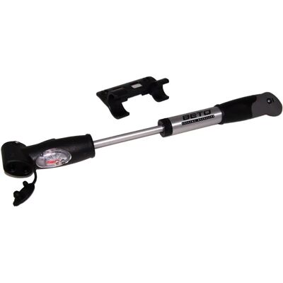 Beto Mini Pomp Aluminium Dubbellaagskop - Fietsbandpomp Beto Mini Pomp Aluminium Dubbellaagskop - Fietsbandpomp