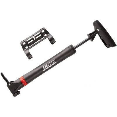 Mini Pompa Beto 360 T - Czarna, Zawory Auto i Francuskie, Składana Rączka Mini Pompa Beto 360 T - Czarna, Zawory Auto i Francuskie, Składana Rączka
