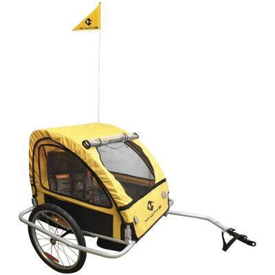 M-WAVE Kids Ride Easy Kinder Fahrradanhänger - Sicherheits-Aluminiumrahmen M-WAVE Kids Ride Easy Kinder Fahrradanhänger - Sicherheits-Aluminiumrahmen