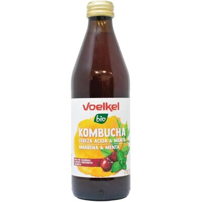Kombucha Orgánico Cereza y Menta - Voelkel 330ml Kombucha Orgánico Cereza y Menta - Voelkel 330ml