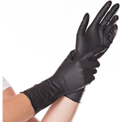Hygostar Nitrilhandschuhe Lang - Puderfrei, Schwarz, 10x100 Stück Hygostar Nitrilhandschuhe Lang - Puderfrei, Schwarz, 10x100 Stück
