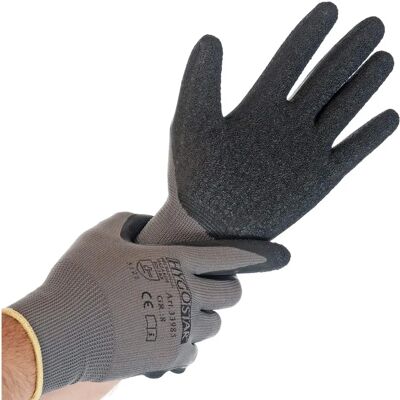 Hygostar Grauweiße Nylon-Arbeitshandschuhe - Abriebfest Hygostar Grauweiße Nylon-Arbeitshandschuhe - Abriebfest