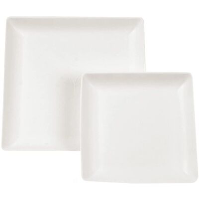 NatureStar Eco Quadratische Teller - Elegant, aus Bagasse, 100% NatureStar Eco Quadratische Teller - Elegant, aus Bagasse, 100%