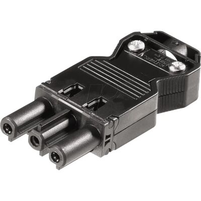 Wieland GST 18-3S B1Z-SW - Socket - 3 poles, black, screw connection - Electrical Connector Wieland GST 18-3S B1Z-SW - Socket - 3 poles, black, screw connection - Electrical Connector