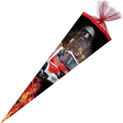 Nestler - Feuerwehr 85 cm eckig - Tüll - Schultüte Nestler - Feuerwehr 85 cm eckig - Tüll - Schultüte