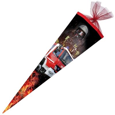 Nestler - Feuerwehr 85 cm eckig - Tüll - Schultüte Nestler - Feuerwehr 85 cm eckig - Tüll - Schultüte