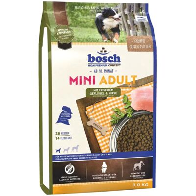 Bosch Mini Adult Sucha karma dla psów małych ras z drobiem i prosem - Mała rasa Bosch Mini Adult Sucha karma dla psów małych ras z drobiem i prosem - Mała rasa