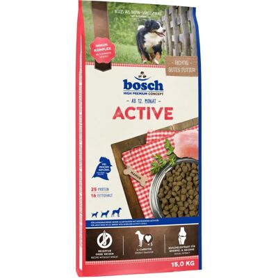 Hrana uscată Bosch Active pentru câini - 15 kg - Potrivit pentru câini adulți Hrana uscată Bosch Active pentru câini - 15 kg - Potrivit pentru câini adulți