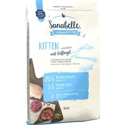Sanabelle - Kitten - 25% poulet frais - Dry Cat Food - Publicité Sanabelle - Kitten - 25% poulet frais - Dry Cat Food - Publicité