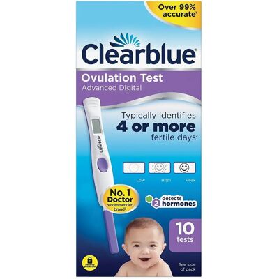 Clearblue Advanced Digital Ovulation Test Kit - 1 Digital Holder And 10 Tests Clearblue Advanced Digital Ovulation Test Kit - 1 Digital Holder And 10 Tests