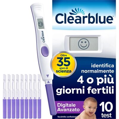 Test d'ovulation numérique avancé Clearblue - 10 Tests Test d'ovulation numérique avancé Clearblue - 10 Tests