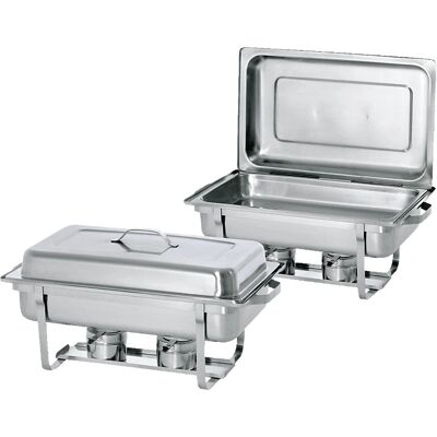 Bartscher Edelstahl Doppelpack Chafing Dish 9L - Wärmer Bartscher Edelstahl Doppelpack Chafing Dish 9L - Wärmer