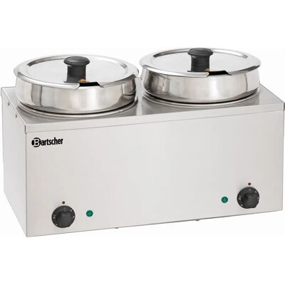 Bartscher Modèle 606065 Bain Marie en Acier Inoxydable - 2 Caissons - Publicité Bartscher Modèle 606065 Bain Marie en Acier Inoxydable - 2 Caissons - Publicité