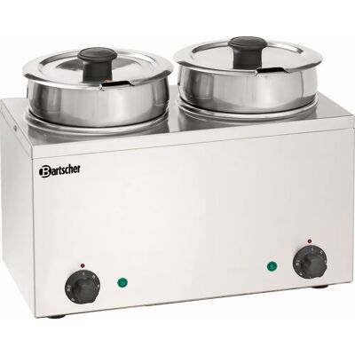 Bartscher Bain-Marie Inox 2x3,5L - Chauffe-Sauces Professionnel - Publicité Bartscher Bain-Marie Inox 2x3,5L - Chauffe-Sauces Professionnel - Publicité