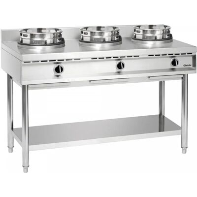 Cuisinière wok à gaz Bartscher - 3 brûleurs - 34.5 kW - Publicité Cuisinière wok à gaz Bartscher - 3 brûleurs - 34.5 kW - Publicité