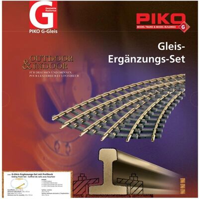 Set binari ferroviari Piko G - Profilo completo, Resistente, Compatibile Set binari ferroviari Piko G - Profilo completo, Resistente, Compatibile