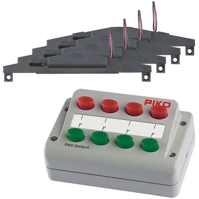Piko Model Trains Accessories - H0 Scale, 4 Motors, Switch Piko Model Trains Accessories - H0 Scale, 4 Motors, Switch