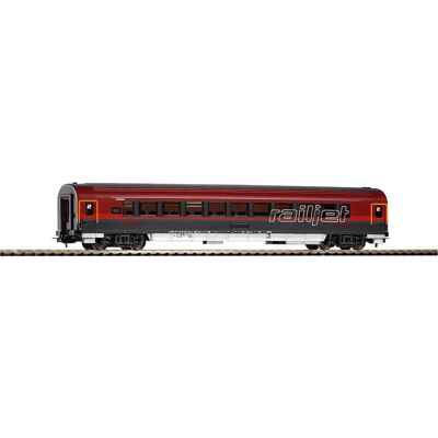 Piko Railjet Personenwagen - H0 Maßstab, 2. Klasse, Schwarz-Rot - Zugwagen Piko Railjet Personenwagen - H0 Maßstab, 2. Klasse, Schwarz-Rot - Zugwagen