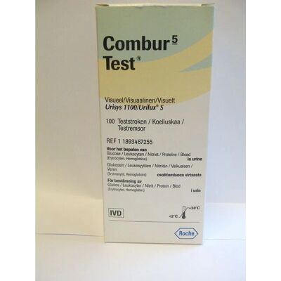Roche Diagnostics - Combur 5 Test - 100 st - Strips - Teststrips Roche Diagnostics - Combur 5 Test - 100 st - Strips - Teststrips