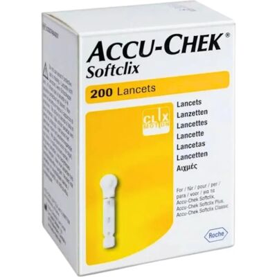 Accu-Chek Softclix Lanzetten - 200 Sterile Blutglukose-Testnadeln Accu-Chek Softclix Lanzetten - 200 Sterile Blutglukose-Testnadeln