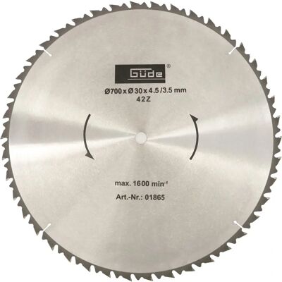 Güde 1865 Hartmetallkreissägeblatt - 700mm - 42 Zähne - Holzschnitt Güde 1865 Hartmetallkreissägeblatt - 700mm - 42 Zähne - Holzschnitt