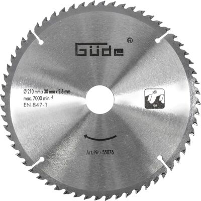 GÜDE Kreissägeblatt - 210x30mm, 60 Zähne GÜDE Kreissägeblatt - 210x30mm, 60 Zähne