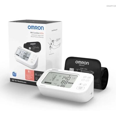 Omron M6 Comfort AFIB Bloeddrukmeter - Nauwkeurig en Eenvoudig Omron M6 Comfort AFIB Bloeddrukmeter - Nauwkeurig en Eenvoudig