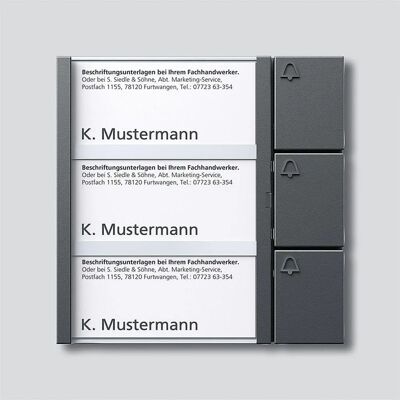 Siedle BTM 650-03 DG Modulo pulsanti bus grigio - Accessorio per citofono Siedle BTM 650-03 DG Modulo pulsanti bus grigio - Accessorio per citofono