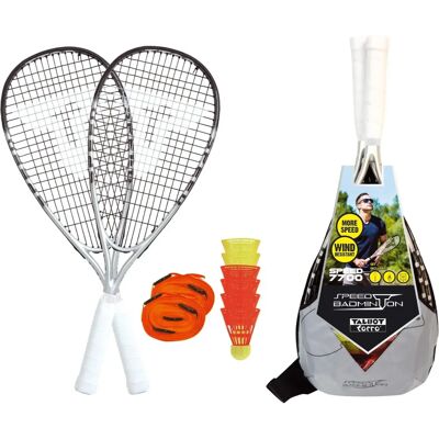 Talbot-Torro Speed Badminton Set - Graphite Rackets, 6 Balls Talbot-Torro Speed Badminton Set - Graphite Rackets, 6 Balls