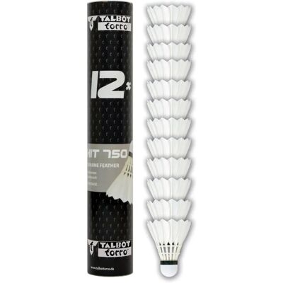 Talbot-Torro naturlig fjäder badmintonboll - 12 stycken - Hastighet 77 Talbot-Torro naturlig fjäder badmintonboll - 12 stycken - Hastighet 77