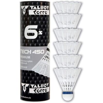 Talbot Torro Tech 450 Unisex Badminton Ball - Durable Nylon, 6 Pack Talbot Torro Tech 450 Unisex Badminton Ball - Durable Nylon, 6 Pack