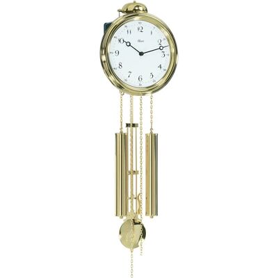 Hermle 60991-000261 Wandklok - Messing, Wit, Mechanisch Hermle 60991-000261 Wandklok - Messing, Wit, Mechanisch
