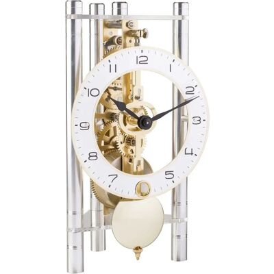 Hermle 23024-X40721 Silver Skeleton Table Clock - Table Clock Hermle 23024-X40721 Silver Skeleton Table Clock - Table Clock