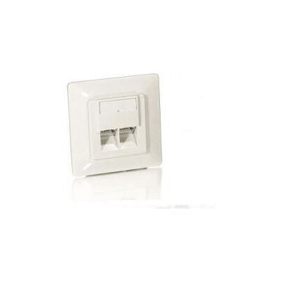 Equip 125725 Prise RJ45 Blanche - 2 Ports, Cat5e - Publicité Equip 125725 Prise RJ45 Blanche - 2 Ports, Cat5e - Publicité