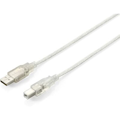 Equip 128652 Cavo USB - 5m USB A a USB B - Argento, Trasparente - Cavo USB Equip 128652 Cavo USB - 5m USB A a USB B - Argento, Trasparente - Cavo USB