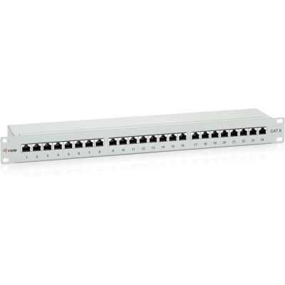 Equip 326324 Panou de Patch - 24 Porturi Cat6 Ecranizat 1U Gri Equip 326324 Panou de Patch - 24 Porturi Cat6 Ecranizat 1U Gri