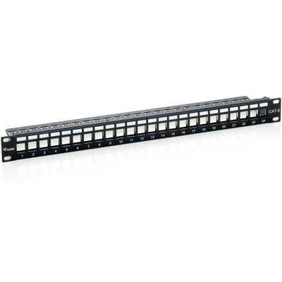 Equip 769124 Stíněný Patchpanel - 24 portů 1U černý Equip 769124 Stíněný Patchpanel - 24 portů 1U černý
