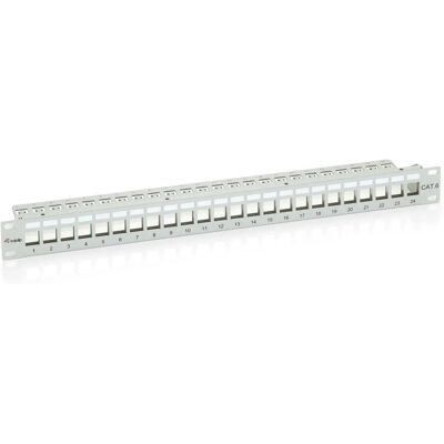 Equip 767124 24-Port Keystone Cat.6 Shielded Patch Panel - Patch Panel Equip 767124 24-Port Keystone Cat.6 Shielded Patch Panel - Patch Panel
