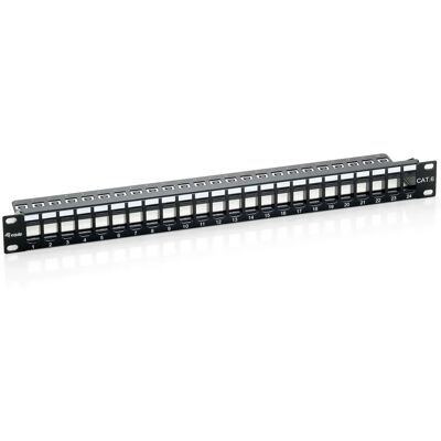 Equip 769224 Patch-Panel - 24 Ports, 1U, Schwarz Equip 769224 Patch-Panel - 24 Ports, 1U, Schwarz
