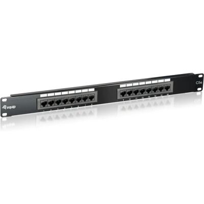 Equip 235316 Patch Panel - 16 Portů, 1U, Černý Equip 235316 Patch Panel - 16 Portů, 1U, Černý