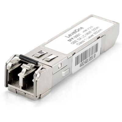 Transceptor de red de fibra óptica LevelOne SFP-3001 - 1.25Gbps Transceptor de red de fibra óptica LevelOne SFP-3001 - 1.25Gbps