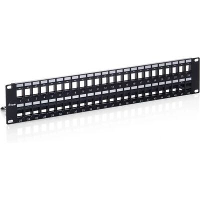 Equip 769248 Panou de patch 48 porturi Cat6 - 1U montare în rack Equip 769248 Panou de patch 48 porturi Cat6 - 1U montare în rack