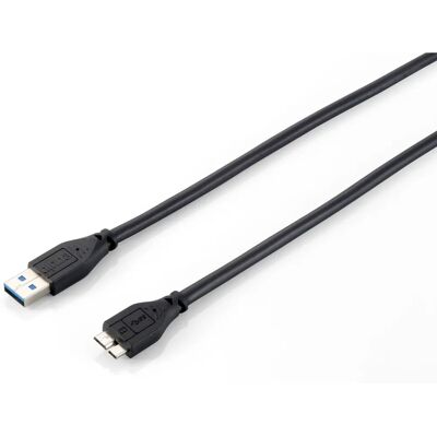 Câble USB 3.2 Gen 1 Micro-USB B Equip - 1,8 m, Noir - Publicité Câble USB 3.2 Gen 1 Micro-USB B Equip - 1,8 m, Noir - Publicité