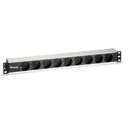 Equip Unité de Distribution d'Énergie - 9 Prises - 1U Rack - Noir & Argent - Publicité Equip Unité de Distribution d'Énergie - 9 Prises - 1U Rack - Noir & Argent - Publicité