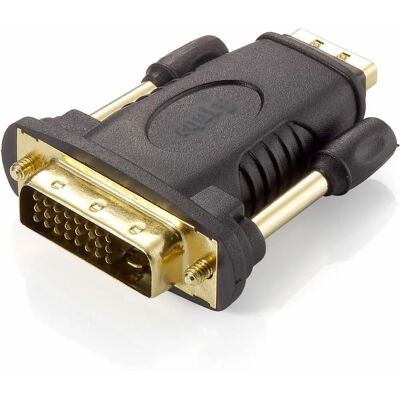 Adaptateur de câble Equip 118908 - HDMI à DVI, Noir - Publicité Adaptateur de câble Equip 118908 - HDMI à DVI, Noir - Publicité