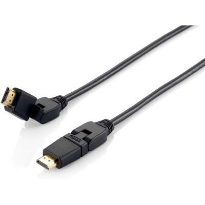 Câble HDMI Equip 119363 - 3m, Haute Vitesse, Ethernet, Pivotant, Noir - Publicité Câble HDMI Equip 119363 - 3m, Haute Vitesse, Ethernet, Pivotant, Noir - Publicité