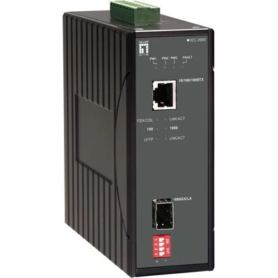 LevelOne IEC-2000 Netwerk Media Converter - 1 Gbps - Zwart LevelOne IEC-2000 Netwerk Media Converter - 1 Gbps - Zwart